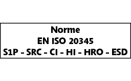 
EN-ISO-20345-S1P-SRC-CI-HI-HRO-ESD
