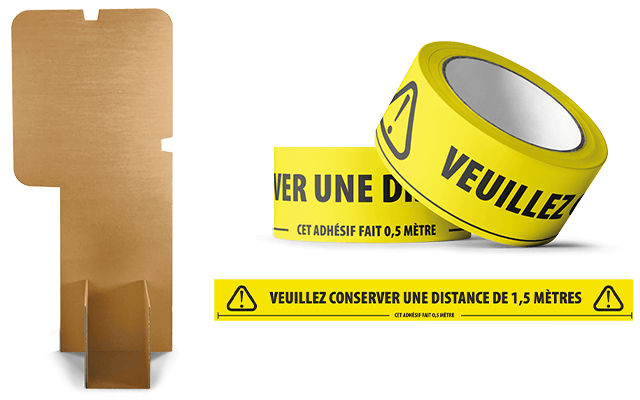 Ruban adhésif PVC Ultra-résistant / Barrière de protection en carton