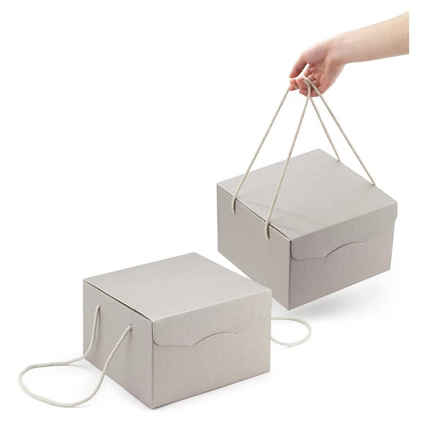 Boîte de présentation à poignées coton
