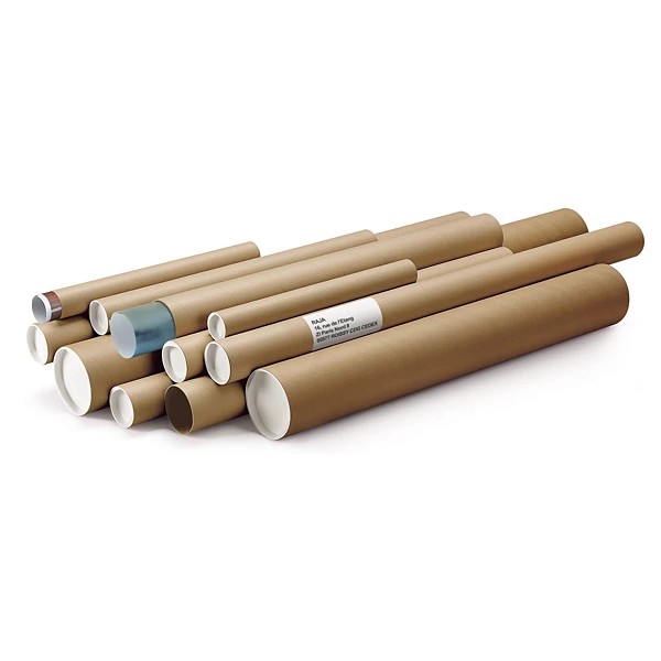 Tube carton rond brun