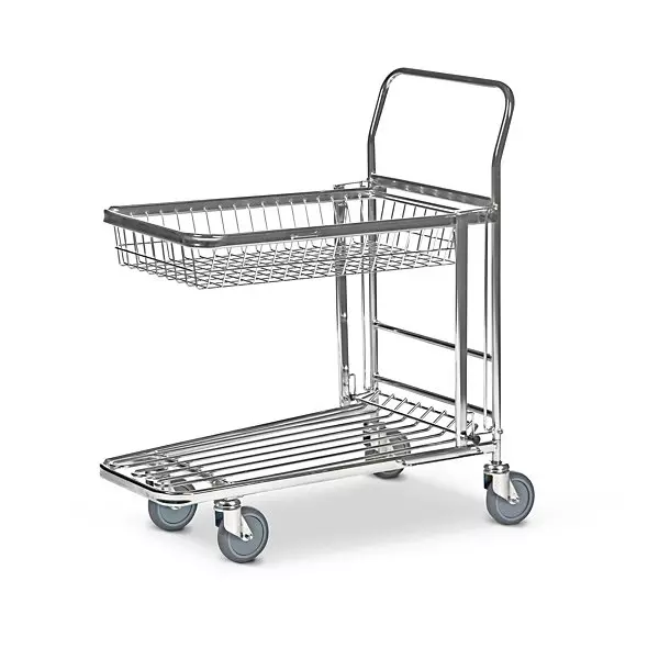 Chariot à panier emboîtable