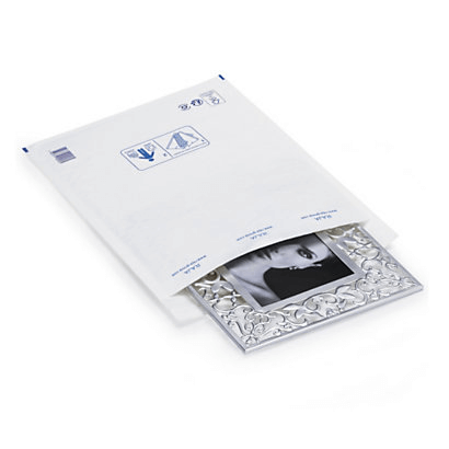 Pochette matelassée bulles Éco blanche