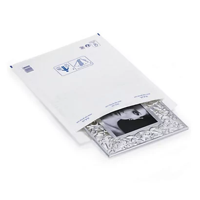 Pochette matelassée bulles Éco blanche