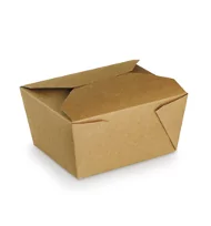 Boîte carton à fermeture croisillon biosourcée et recyclable.