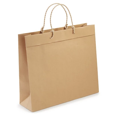 Le sac kraft recyclé à poignées tressées