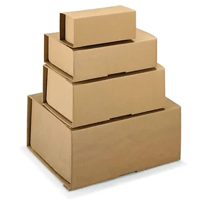 Boîte carton brune antichoc avec fermeture adhésive sécurisée