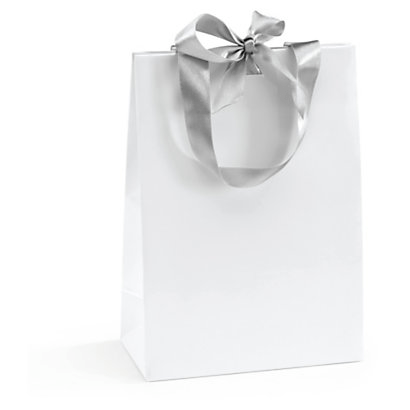 Sac pelliculé brillant couleur à poignées satin