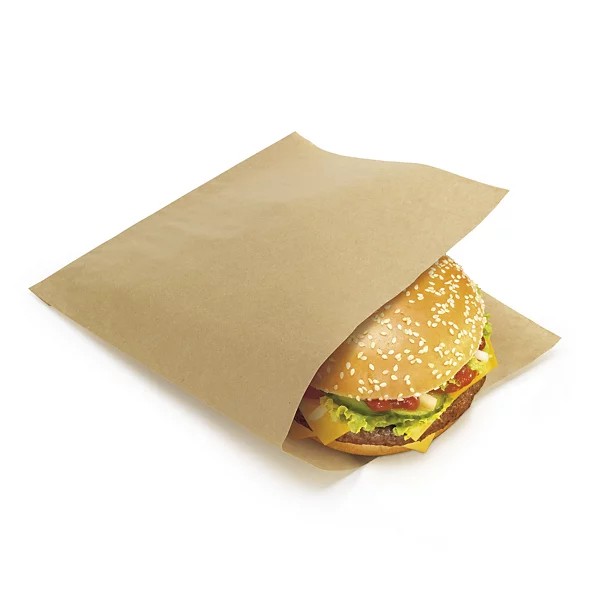 Sachet sandwich en papier ingraissable avec ouverture latérale