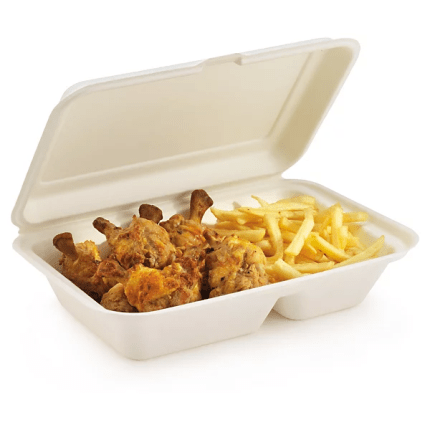 Boîte coque en canne à sucre