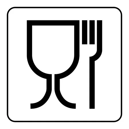 picto qui indique que l’emballage peut entrer en contact avec des denrées alimentaires sans risque