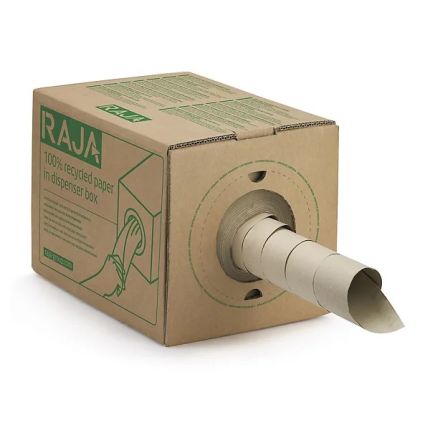 Papier de calage recyclé en boîte distributrice