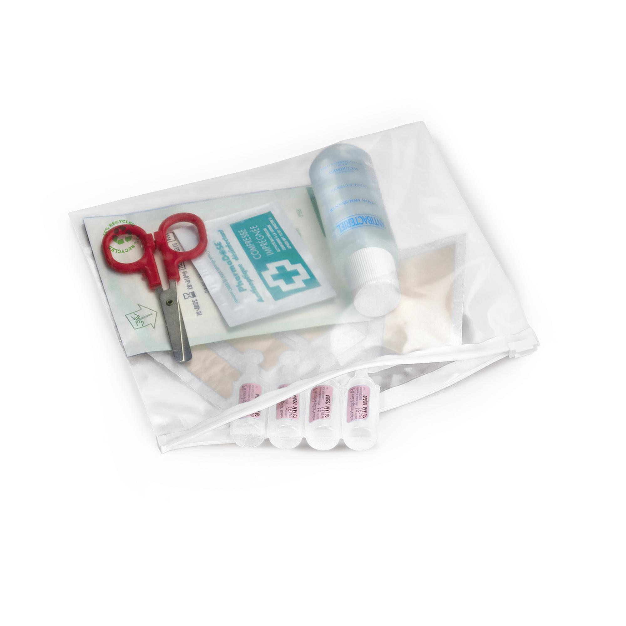 Sachet plastique à curseur