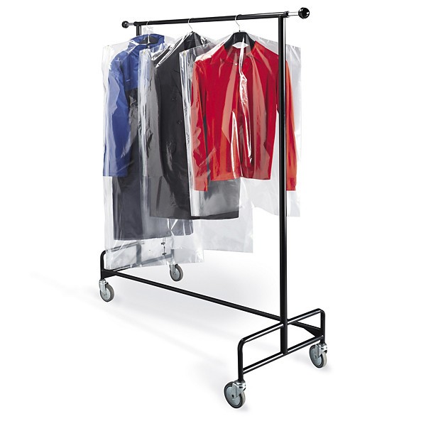 Housse plastique transparent pour vêtements avec fermeture curseur