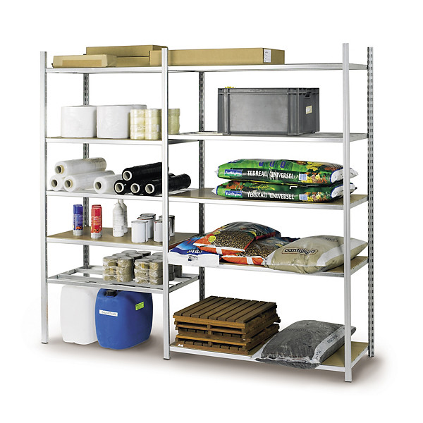 Rayonnage tablettes et montants galvanisés Prospace+